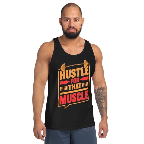 Men's Hustle for that Muscle Tank Top - Picture 7 of 7